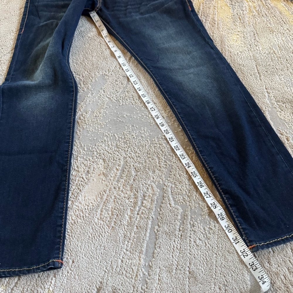 True Religion jeans Rocco relaxed skinny jeans dark wash flap pockets 36 - Picture 5 of 11